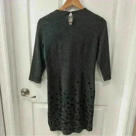 J McLaughlin Ladies Catalina Cloth Leopard Print Midi Dress Gray & Black size XS - Picture 9 of 10